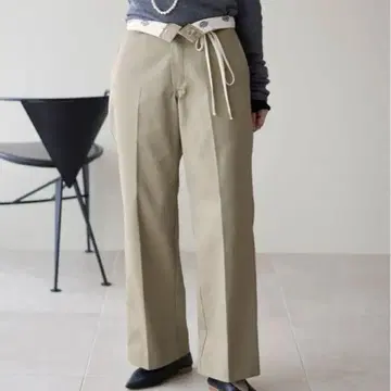 Dickies SLOBE 별주 하이웨스트 슬랙스 베이지 36