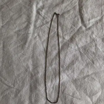 실버 롱 체인 목걸이 각인 있음