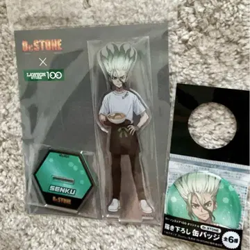 Dr.STONE 로손100 아크릴 스탠드 이시가미 센쿠 캔뱃지