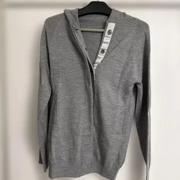 JOHN SMEDLEY 그레이 후드 니트 후드티