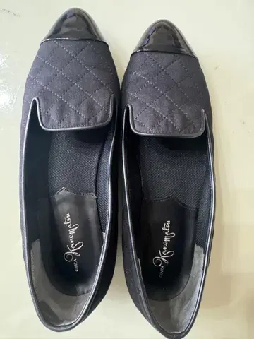 긴자 카네마츠 펌프스 플랫슈즈 아몬드 토 퀼팅 23.5cm