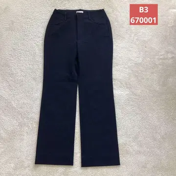 B3 슬림 레그 스트레치 팬츠 블랙 32 사이즈 670001