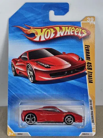 Hot Wheels Ferrari 458 Italia 빨간색