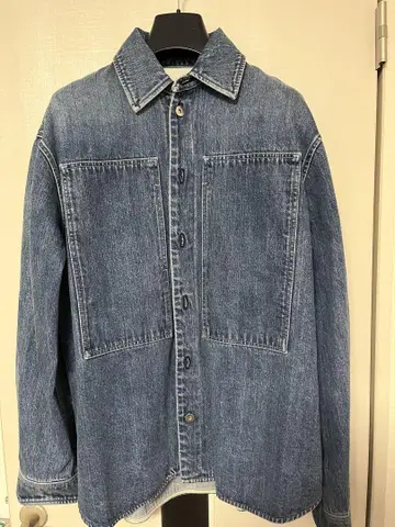 JIL SANDER+ 24AW 오버사이즈 블리치 데님 셔츠
