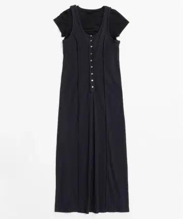 MAISON SPECIAL Henry Neck Layered Dress
