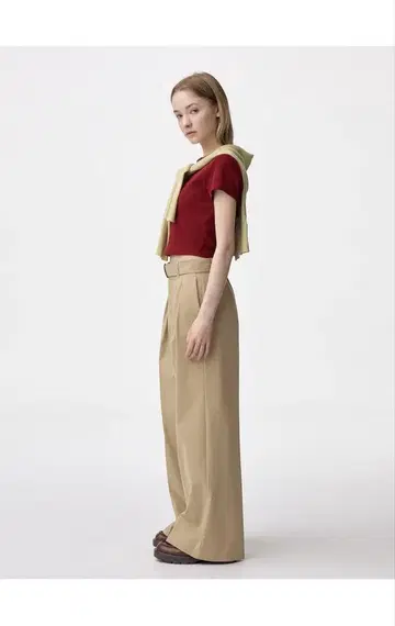 GU 벨티드 와이드 팬츠 [기장 표준 70.0~74.0cm)