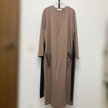 마주르 베이지 롱 코트 허리 벨트 포함