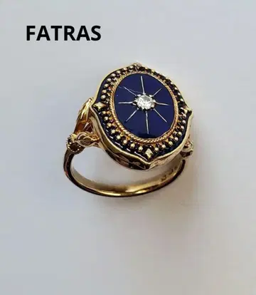 FATRAS 파트라 블루 에나멜 로켓 반지 실버 주얼리