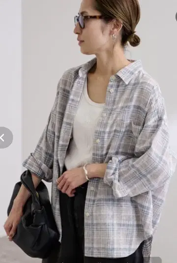 프레임워크 샤기 매직 체크 셔츠
