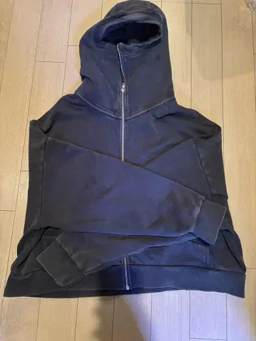 Entire Studios ZIP HOODIE WASHED BLACK s