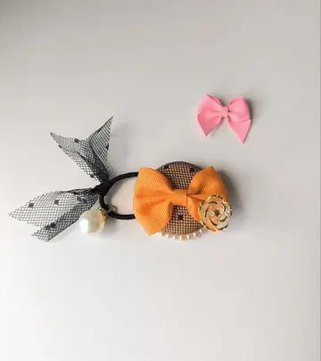 행운의 컬러 & 최애 컬러. 머리끈 오렌지
