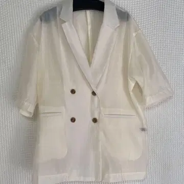아이보리 더블 버튼 자켓