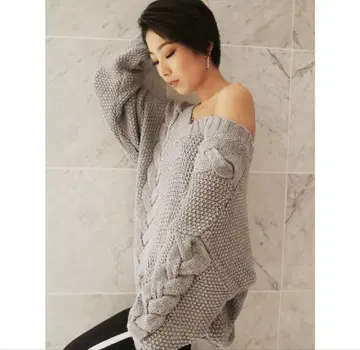 GYDA 빅 케이블 돌먼 니트탑