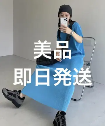 wee9s 데일리 데일리 슈퍼 스트레치 크루넥 플리츠 원피스
