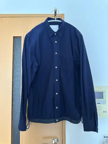 sacai 드로 코드 옥스퍼드 셔츠 17-01416M 3