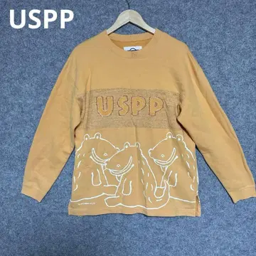 USPP 악어 로고 오렌지 긴팔 트레이너