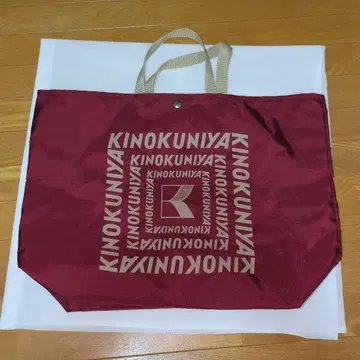 기노쿠니야 에코백 빅 토트백 보르도 빨간색 와인 레드 크림슨