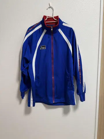 90s asics 아식스 소매 라인 트리콜로 트랙 재킷