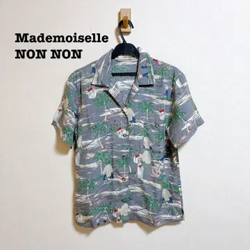 마드모아젤 논논 실크 100% 알로하 셔츠 파파스