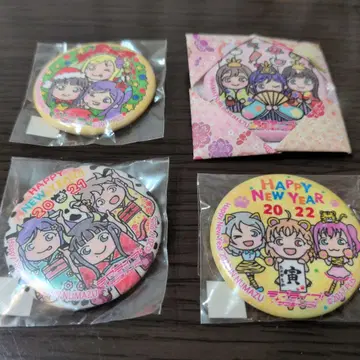 Aqours 마칭 캔뱃지 4종 세트