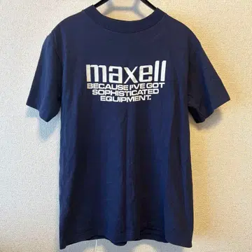 [ 레어 새상품급 ] 90년대 maxell 티셔츠 네이비
