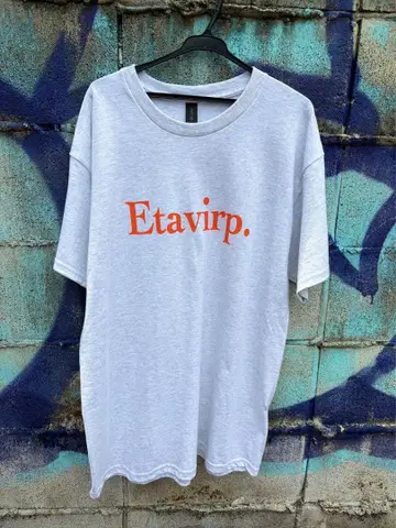 Etavirp Logo Tee. (Ash x Orange) 티셔츠 XL