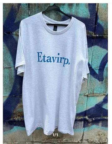 Etavirp Logo Tee. (Ash x C.Blue) XL