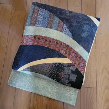 순수 실크 키리바미 후쿠로 오비