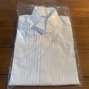 신랑 화이트 드레스 셔츠 플리츠