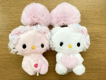 챠미 키티 마스코트 키링 푹신푹신 하트 봉제 인형
