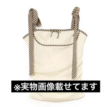 andmary Alice check ribbon tops ivory