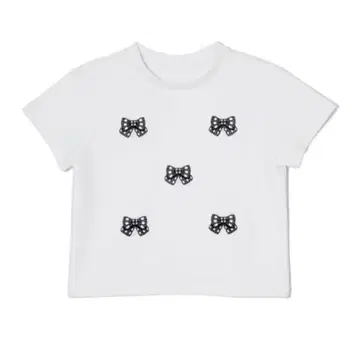 jiltu 리본 tee black 블랙 리본  M 사이즈