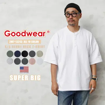 Goodwear USA 코튼 S/S 헨리넥 T SUPER BIG