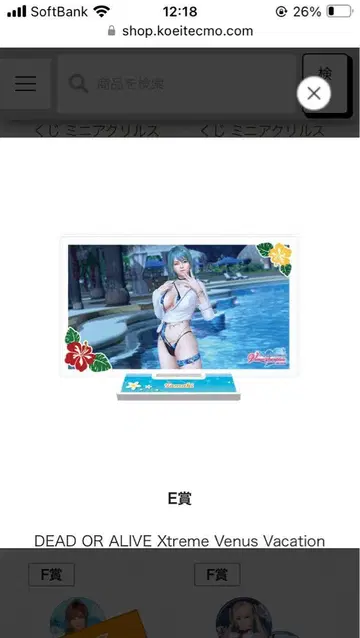 DOAXVV 7.5주년 기념 복권 E상 F상 타마키 세트