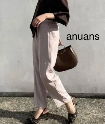 anuans 컬러 테이퍼드 팬츠 PINK