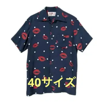 AlohaBlossom kiss 알로하 셔츠 40 네이비