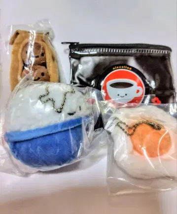 니코리노 아침 식사 봉제 인형 순 파우치