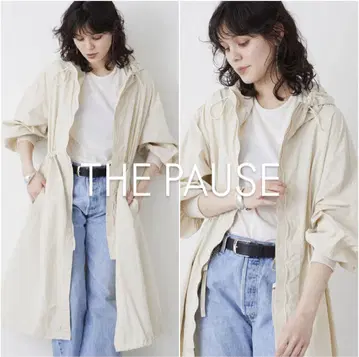 [새상품] Whim Gazette/THE PAUSE 개더 후디드 코트