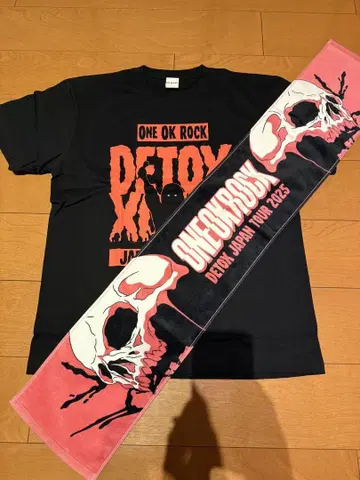 ONE OK ROCK DETOX 2025 타월과 티셔츠 세트