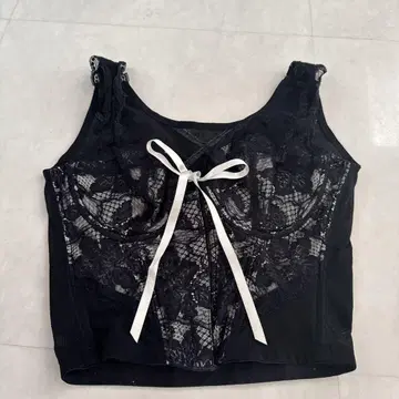 LALA 레이스 뷔스티에 블랙 F75