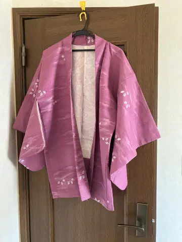 [일본 의류] 겉옷 옅은 보라색 꽃무늬