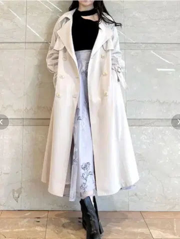 새상품 MERCURYDUO 베이직 트렌치코트 아이보리