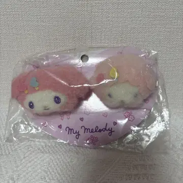 산리오 마이멜로디 마이스위트피아노 사이좋게 반반 헤어 클립 세트