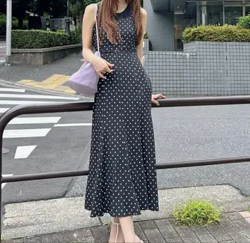 snidel 스나이델 탱크 레이어드 원피스 DOT 0 사이즈