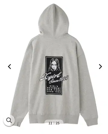 새상품 X-girl FACE PATCH SWEAT HOODI 엑스걸