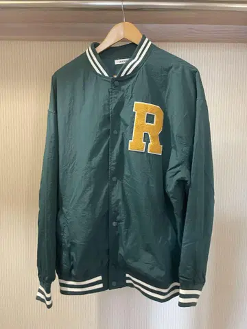 그린 바시티 자켓 M 사이즈 R 자수