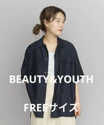 네이비 버튼업 반팔 셔츠
