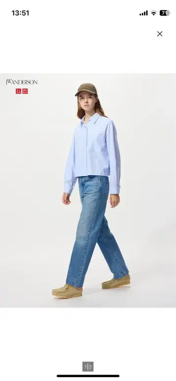 UNIQLO JW ANDERSON 스트레이트 데님