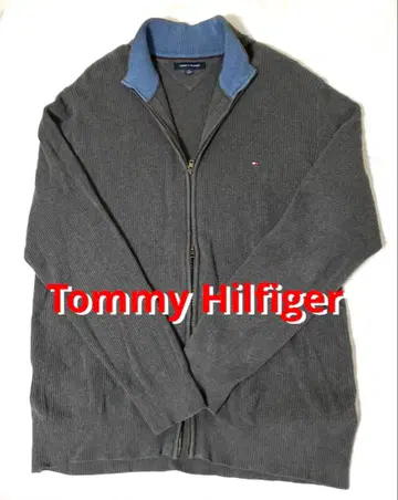 Tommy Hilfiger 더블 집업 니트 가디건 XXL