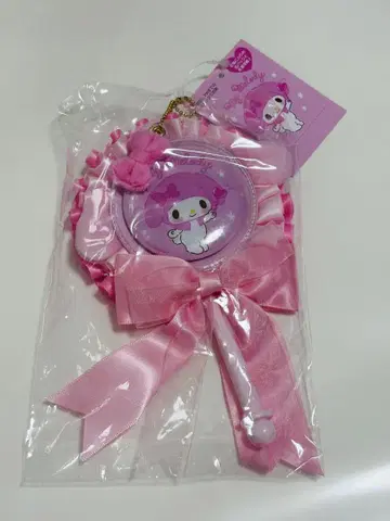택 포함 새상품 마이멜로디 로제트 지팡이 마스코트 캔뱃지